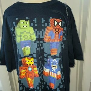 marvel avengers minecraft xl t shirt nwt